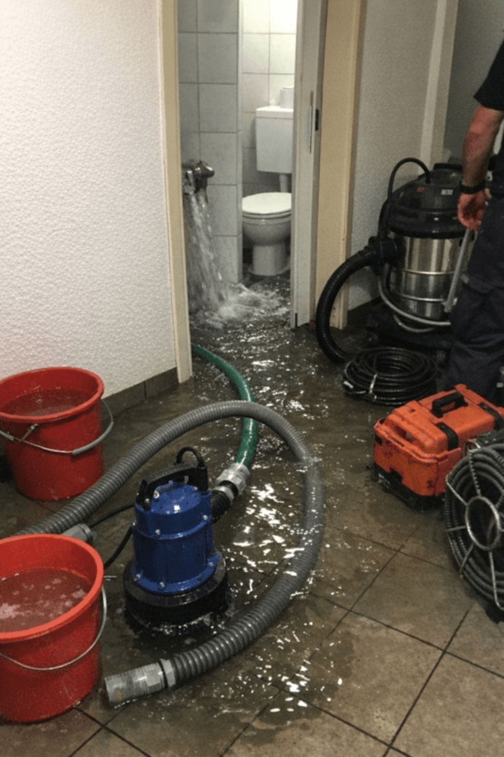 Rohrreinigung Notdienst bei akutem Wasserschaden in einer Wohnung