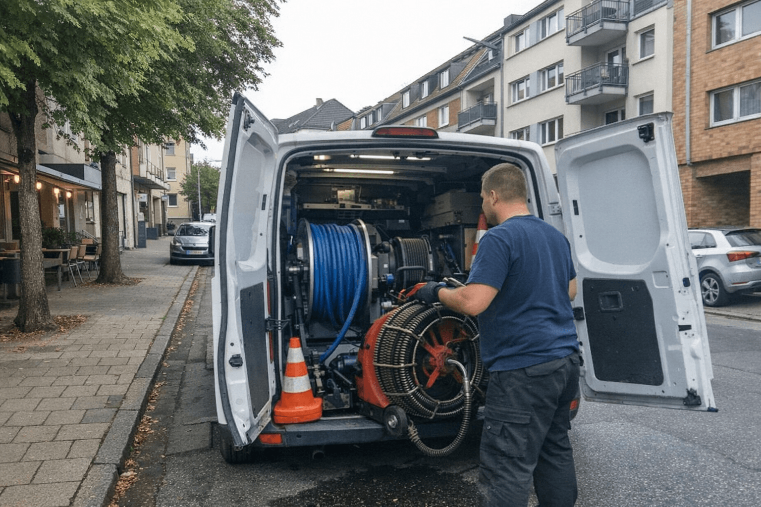 Regionaler Einsatz der Rohrreinigung rund um Hilden